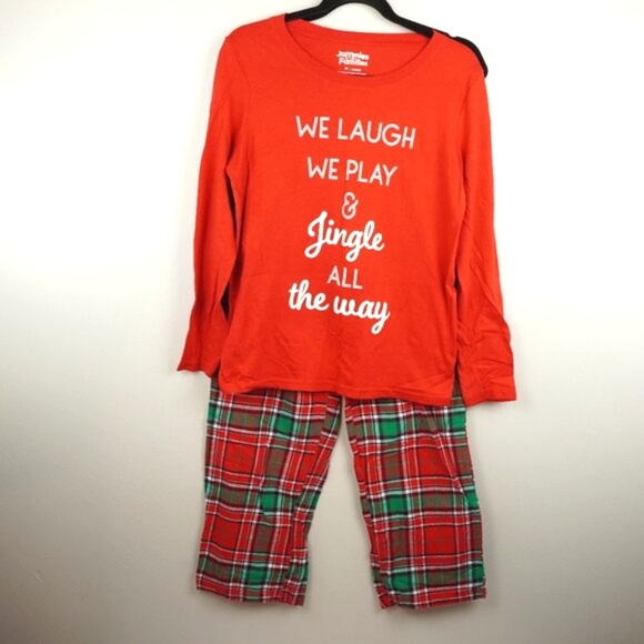 Jammies for your Families Red Plaid Pajamas Size Medium - Picture 2 of 11